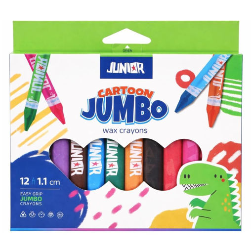 Picture of JUNIOR CRAYONS JUMBO TRIANGULAR X12